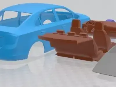 Skoda Rapid 2013 Printable Car 3D print model