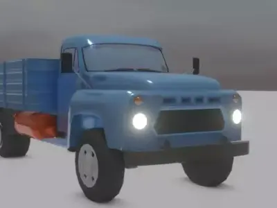 Soviet truck GAZ-53  Free low-poly 3D model