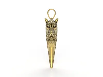 Wolf Pendant 3D print model