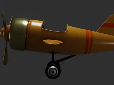 Cartoon toy airplane - 3D Model 3D model