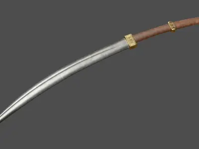Falx Blade Low-poly 3D model