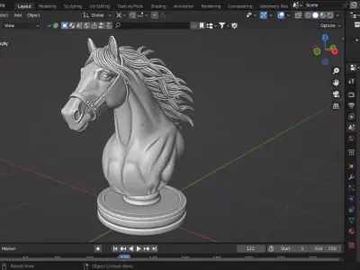 Ancient Roman Knight Chess Piece  3D print model