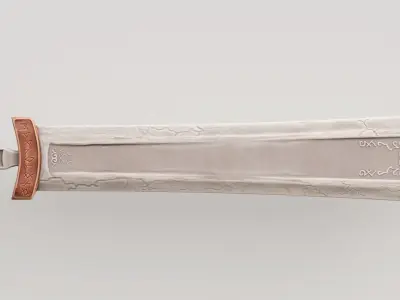 Stylized Rustic Sword Low-poly 3D model