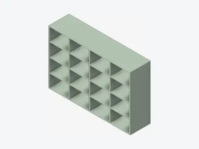 Kinda Shelves - Plastic - Locka Low-poly 3D model