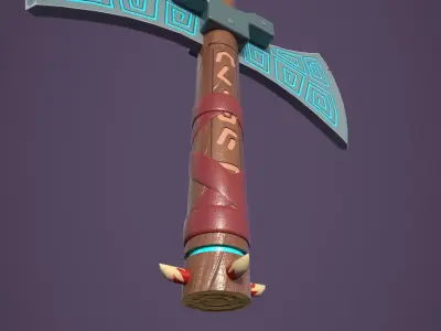 enchanted powerful AXE 3D model