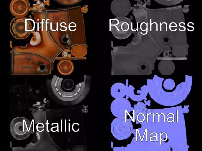 Steampunk Pressure Gauge Model Pack Low-poly 3D model