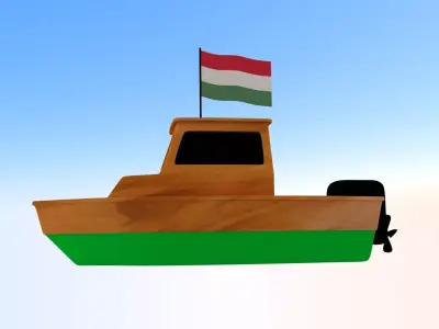 Hungary Fishing Boat 3D model