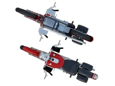 Chopper Motorcycle 3D model buy