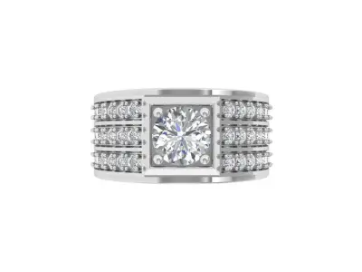 Art Deco Ring 3D print model 43
