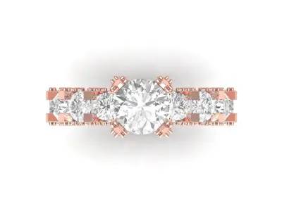 Wedding Ring 3D print model 81