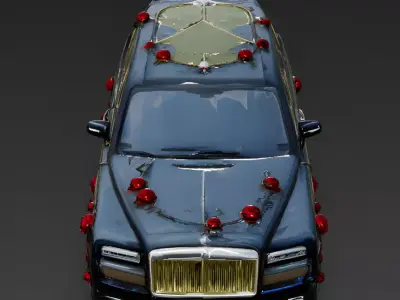 Gothic Rose Luxury SUV 3D Model Low-poly 3D model