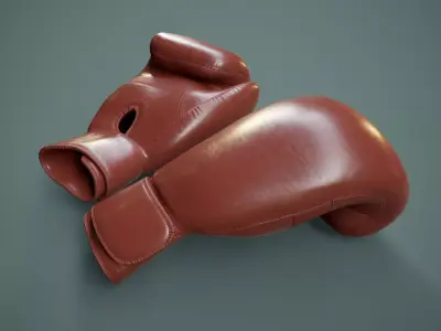 Boxing Gloves PBR Low-poly 3D model