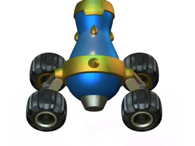 Mobile shell launcher-Tower defense game Low-poly 3D model