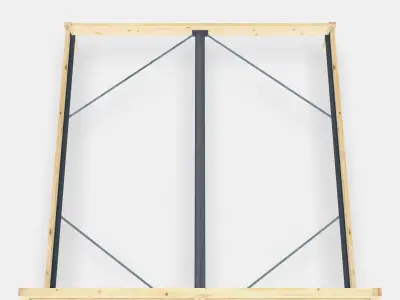 TARVA Bed Frame 6 Low-poly 3D model
