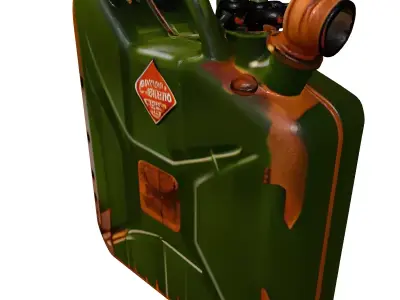 Weathered Military Jerry Can Prop 3D model