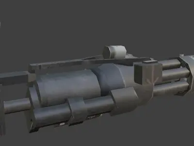 carry minigun  Low-poly 3D model