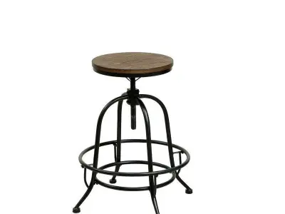 Colston Swivel Adjustable Height Bar Stool 3D model
