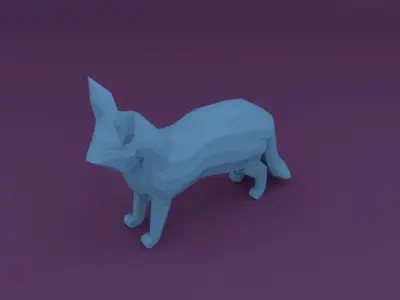 Low Poly Unique Cat 3D Model Low-poly 3D model