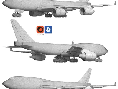 Boeing 747 3D model buy