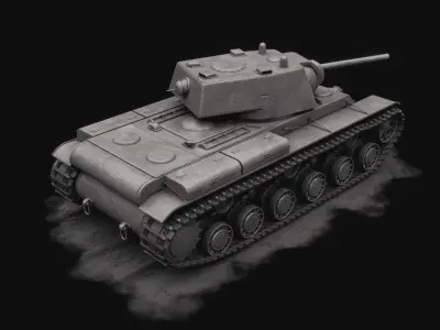 KV 1 - Soviet Heavy Tank Low-poly 3D model