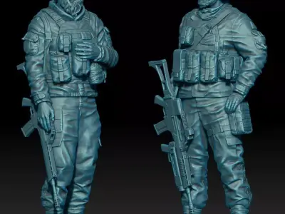 SPANISH SOLDIER AFGHANISTAN PACK 3D print model