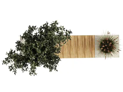 Bushes and tree for landscaping and urban environment 1145 3D model