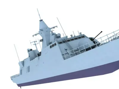 Combat Ship Class Corvette Navy 3D model