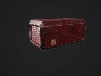 PowerCell rusty box Free low-poly 3D model