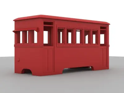 Vintage Japanese Train Carriage - 3D Printable Model 3D print model