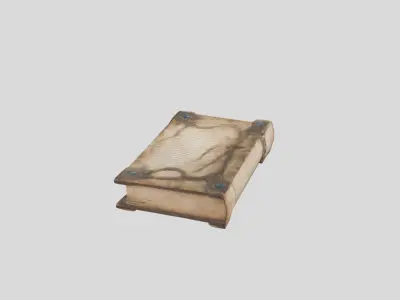 Old Antique Book The Codex Low-poly 3D model
