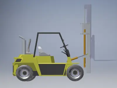 electric forklift truck 3D model