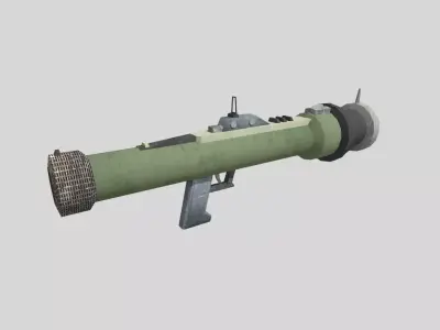 no brand low poly rocket launcher Low-poly 3D model