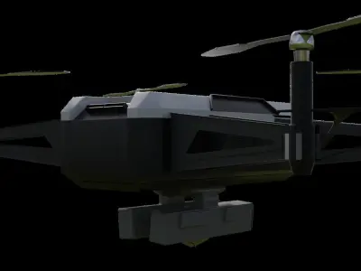 sci fi drone spaceship 3D model