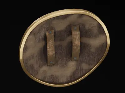 Ancient War Shield Low-poly 3D model