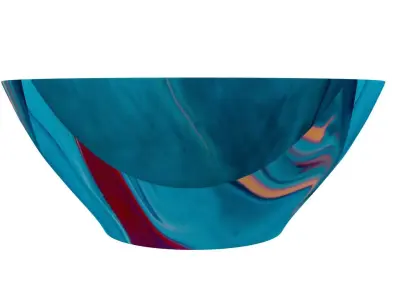 Sky Blue Color Bowl 3D model