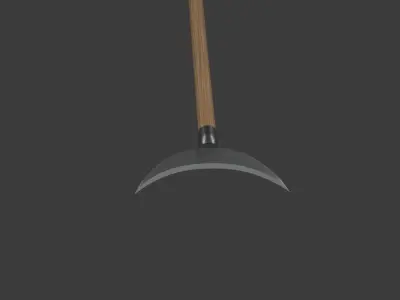 Chan Bo staff of Buddhist monks Low-poly 3D model