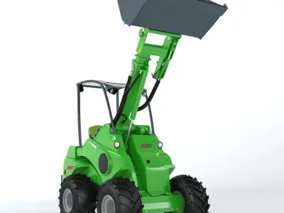 Skid Steer Loader Avant 528 Ts Truck 3D model