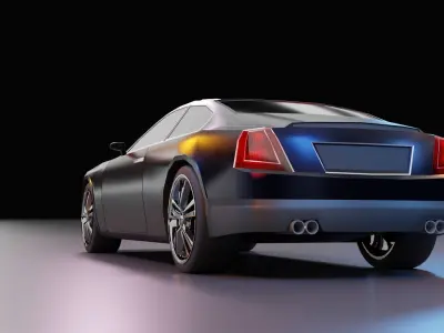 Car - Cadillac Low-poly 3D model