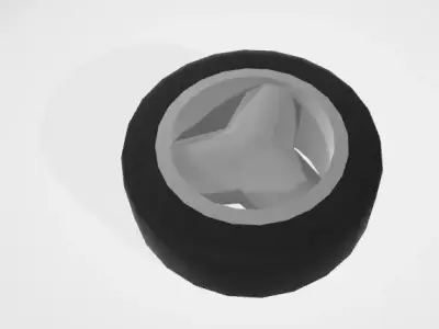 Low-poly wheel 07 Free 3D model