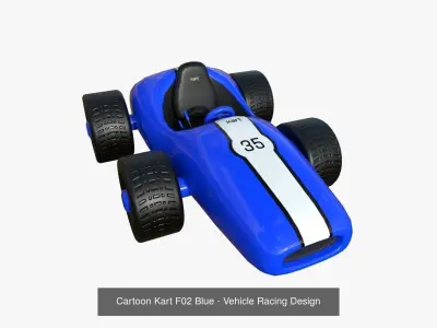 10 Cartoon Kart F Collection - Vehicle Racing Design 3D Model Pack purchase