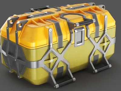 Detailed Sci Fi Container 3D model