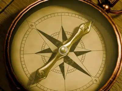 Various Vintage Items Low-poly 3D model