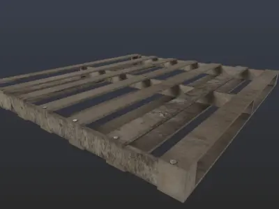 PBR Wooden Pallet Low-poly 3D model