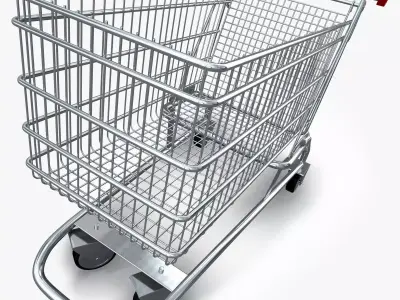 Realistic Shopping cart 3D model