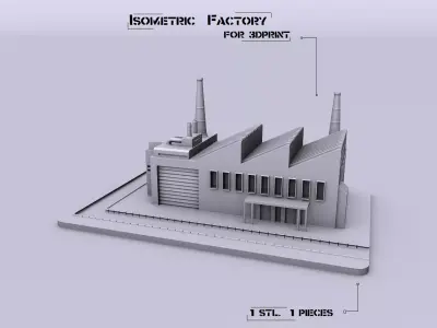 8 - isometric factory Collection 3D print model purchase