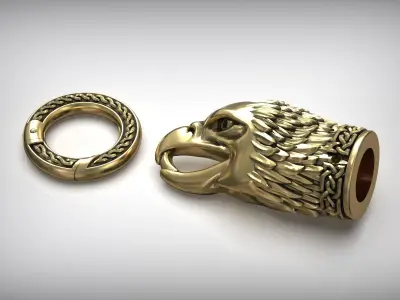 Eagle Head Antique Cord Bracelet 3D print model