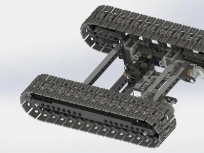 88383 - Lego Technic - Link Tread Wide  3D model