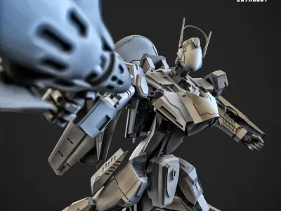 RXG-25 Combattroid 100mm Height 3D print model