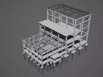 Industrial building-001 3D model