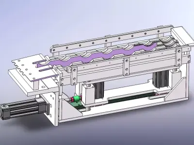 Pneumatic Round Bar Feeder 3D model
